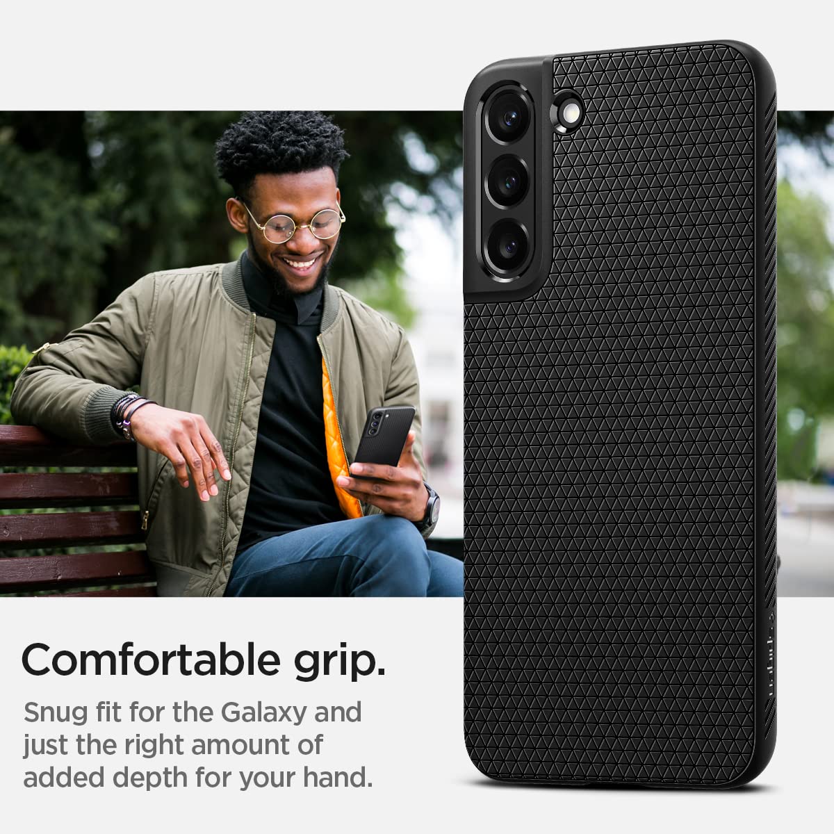 Spigen Liquid Air Designed For Galaxy S22 Plus Case (2022) - Matte Black