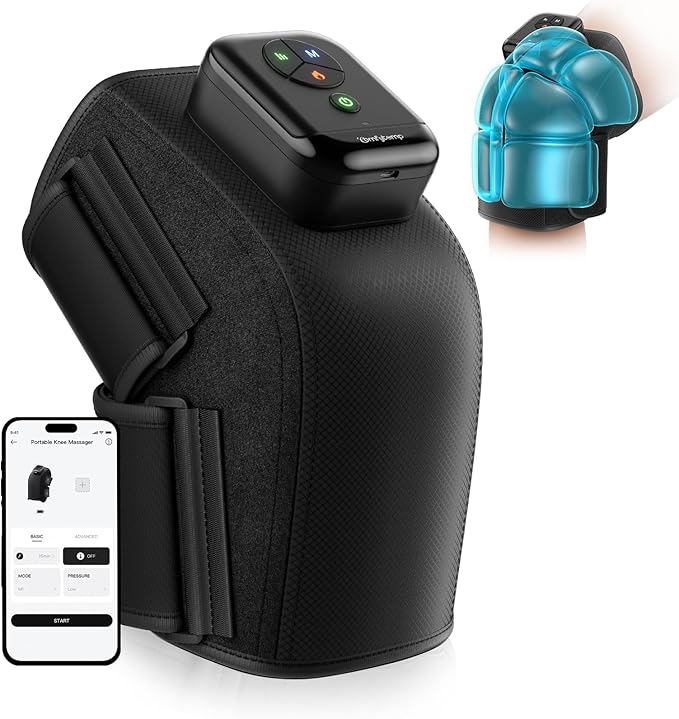 Comfytemp Air Compression Therapy Device K1006, Cordless Knee Massager for Circulation and Pain Relief, FSA Eligible HSA H...