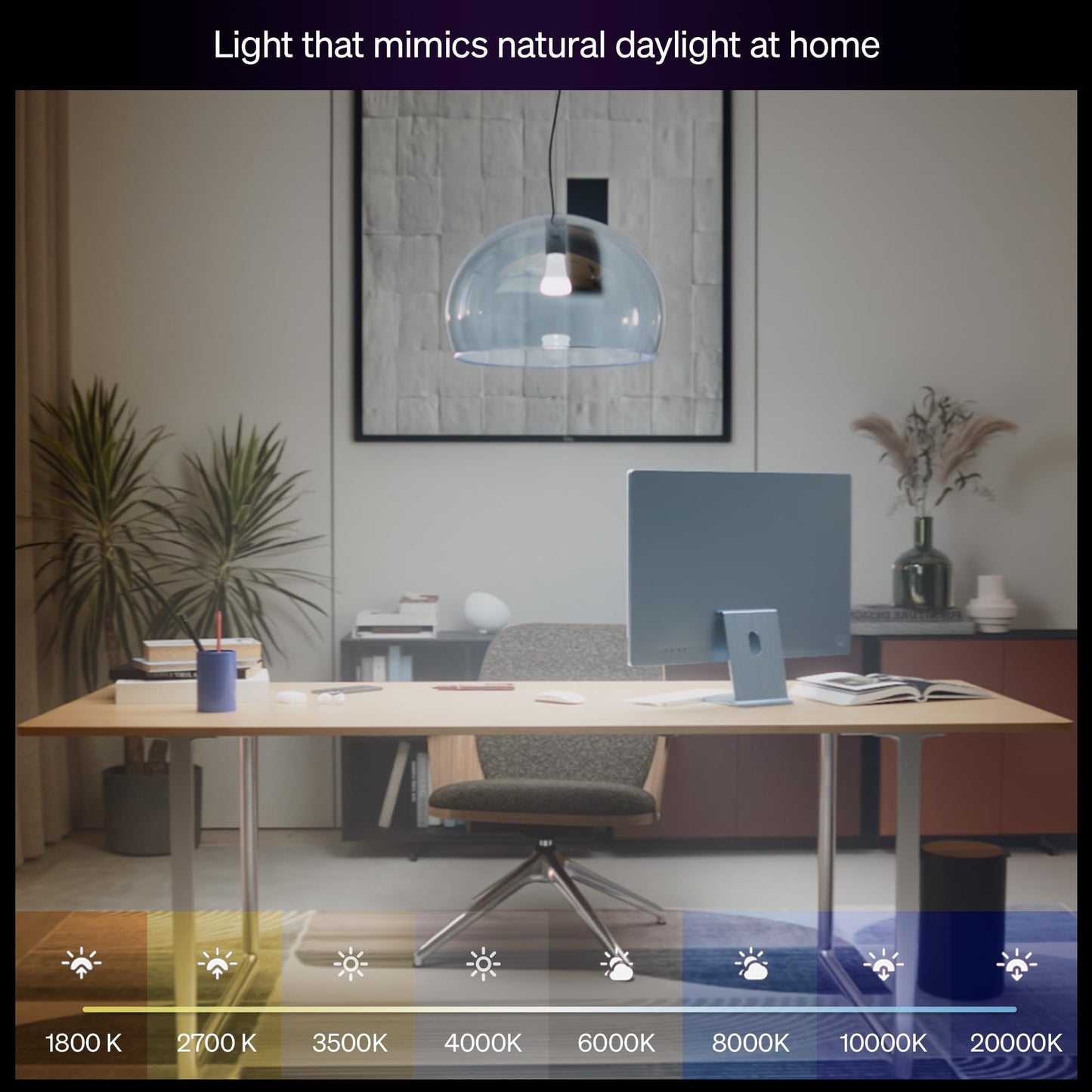 Philips Hue Smart LED A19 Bulb 1-Pack, White & Color Ambiance, E26 Base, 10.5W, Full Spectrum Light 1000K-20000K, 1100 Lumens, Dimmable, Works with Alexa, Google, Apple