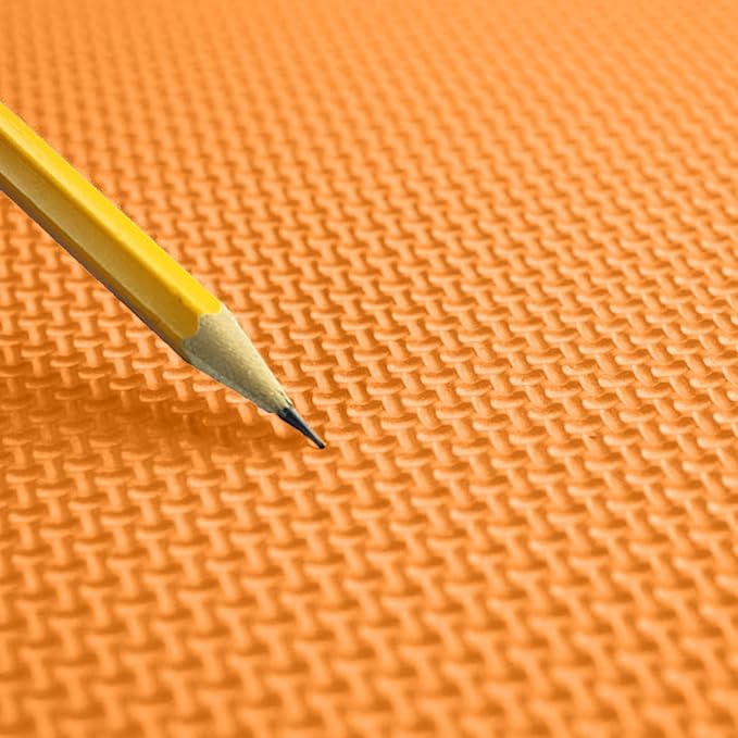 FlooringInc's 1/2" Soft Non-Toxic Baby Play Mat, Toddler Playmat, Colorful Puzzle PlayMat, Floor Mats for Kids & Babies, EVA Foam Interlocking Tiles for Nursery & Playroom | Orange, 35 Tiles, 140 SqFt