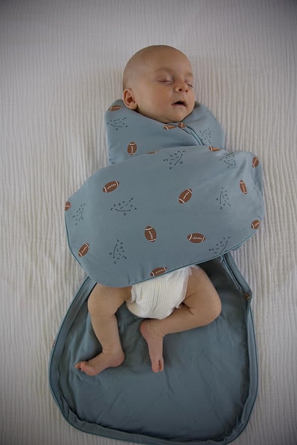 GUNAMUNA Swaddle Wrap for Newborns – Arms In or Out, Easy Diaper Changes with WONDERZiP, Soft Sleep Sack, 2.5 TOG