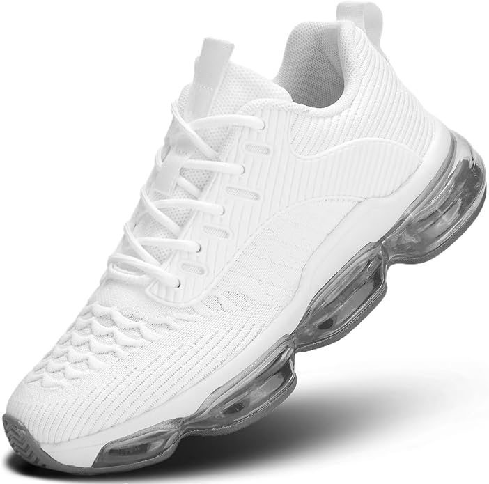Luogoks Womens Walking Running Shoes Air Cushion Basketball Sneakers Fashion Tennis Breathable Sport Gym Fitness Cross Tra...