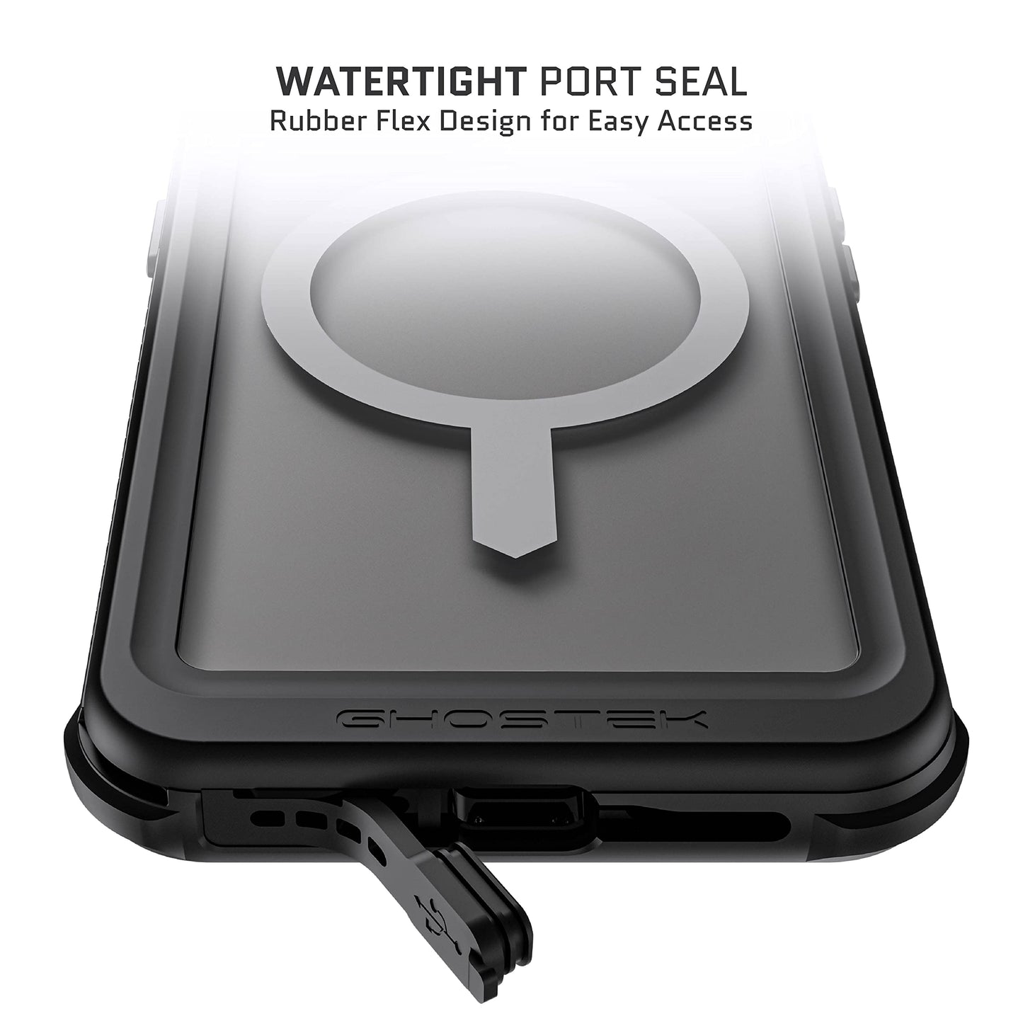 Ghostek Nautical Iphone 13 Pro Case Waterproof With Screen Protector, Belt Clip, Magsafe Built-In Shockproof Bumper Heavy Duty F