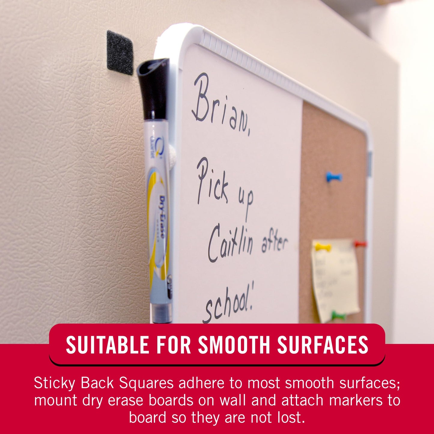 Velcro Brand Mounting Squares | Pack of 20| 7/8 Inch Black | Adhesive Sticky Back Hook and Loop Fasteners for Home, Office or Crafting | Strong Secure Hold