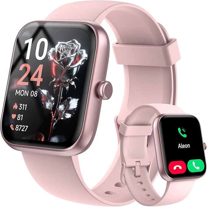 Smart Watch for Women Men with Bluetooth Call, Alexa Built-in Smartwatch, 1.83"DIY Dial Fitness Watch with Sleep Heart Rat...