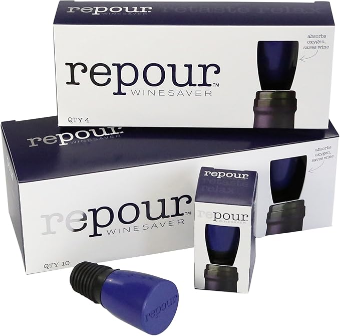 Repour Wine Saver and Stopper - Removes Oxygen, Preserving and Keeping Wine As Fresh As The Day The Bottle Was Opened (72-Pack)