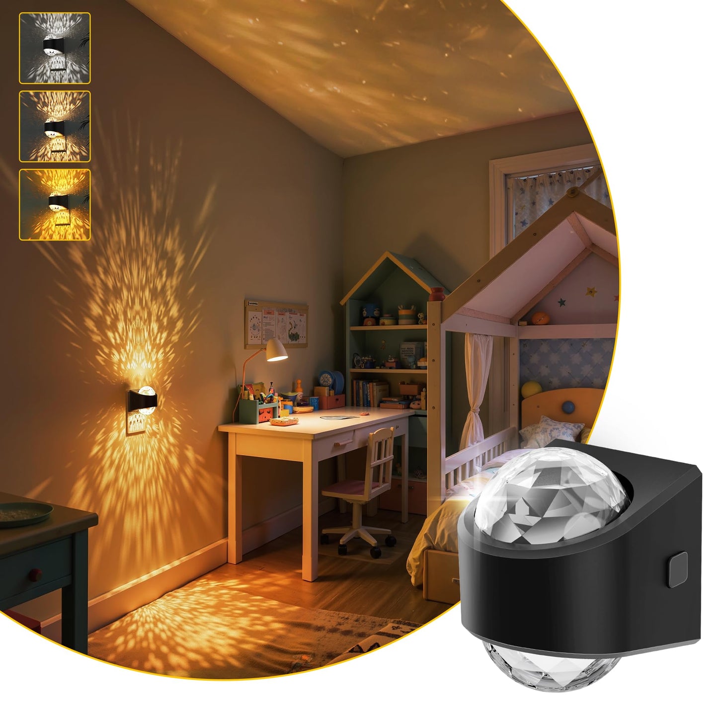 L Lohas Led Night Lights Plug Into Wall  Projector Night Light With Dusk To Dawn Sensor 1600K/3000K/5000K Adjustable  Nightlight For Kids Hallway Christmas Gift