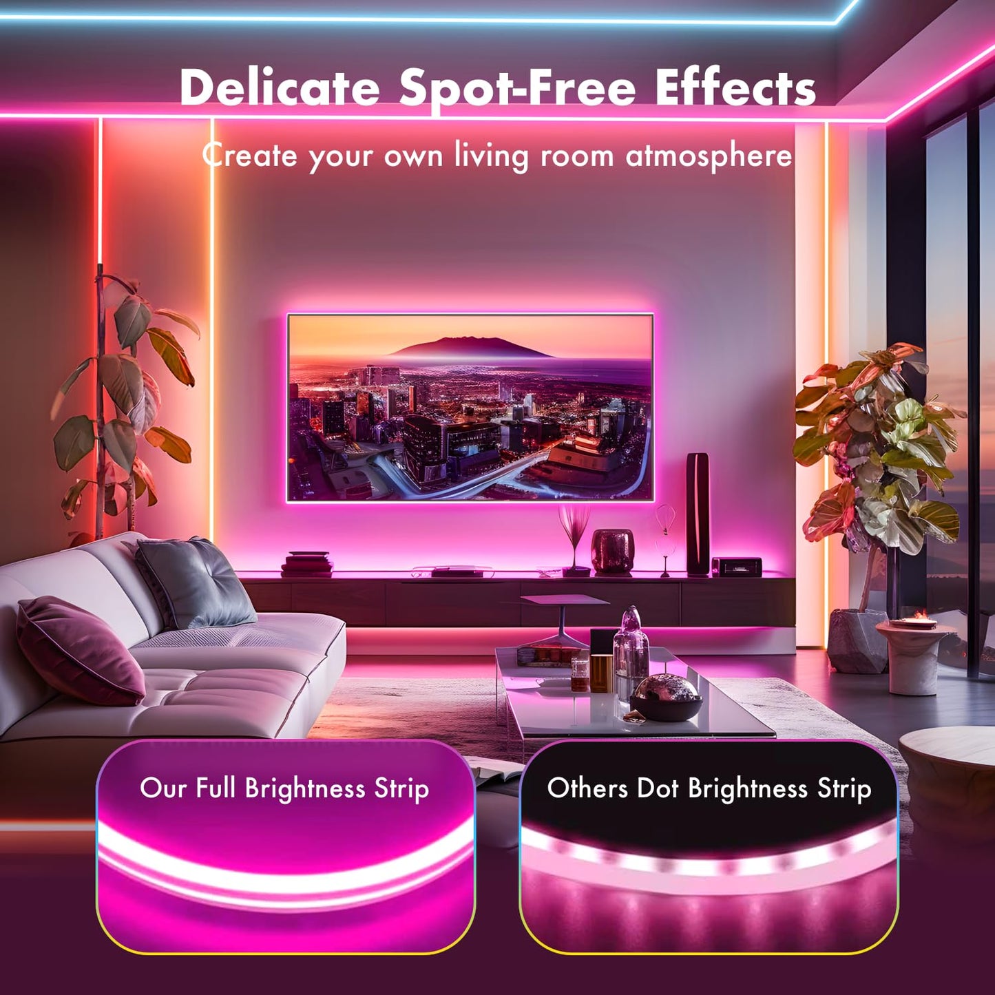 MFWW Neon Rope Lights, 82FT RGB LED Strip, IP67 Waterproof, Music Sync, Flexible, Multicolor, Model TongYan411NHRGB25M