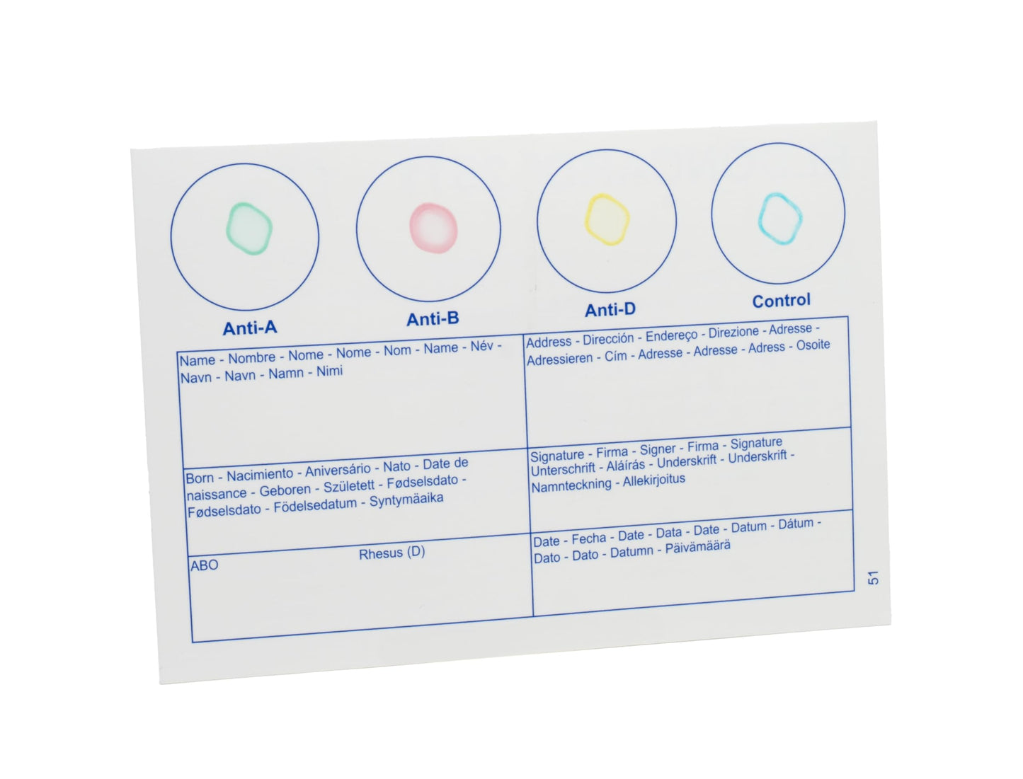 Eldoncard Blood Typing Kit, 3 Test Pack, Know Your Blood Type, Accurate Instant Home Testing, Determine A, O, B, Rhs-D Negative & Positive Groups