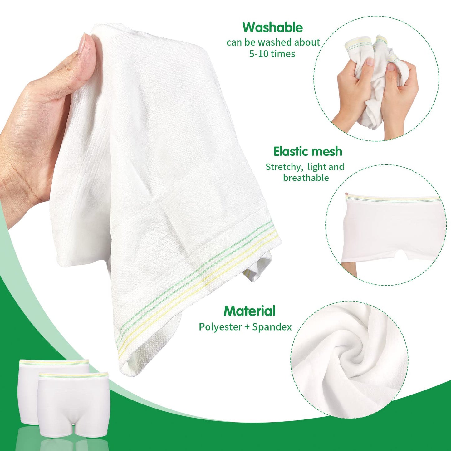 12 Pack Mesh Underwear Postpartum Must Have Hospital Provide Washable Breathable Undies for Delivery, Surgical,Traveling (S/M(12-38 in))