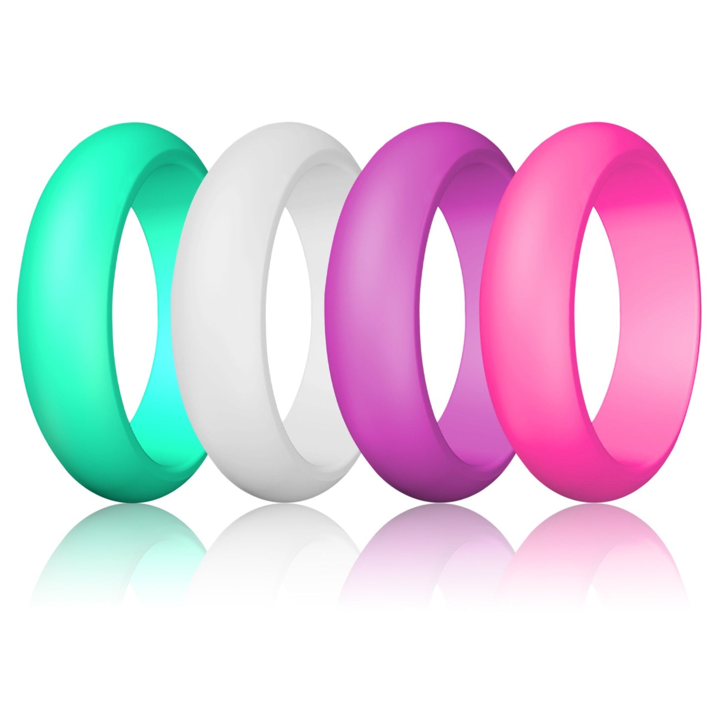 LNQ LUNIQI Silicone Wedding Ring For women, Thin and Stackable Durable Rubber Safe Band For Love, Couple, Souvenir and Outdoor A