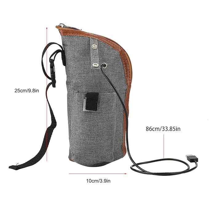 Semme Travel Breast Milk Bag Warmer, Baby Bottles, Bottle Warmer Bag, Portable Beverage and Baby Bottle Warmer Ideal for Car Travel, Shopping