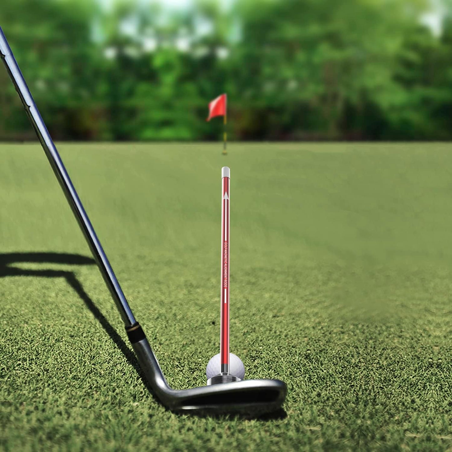 Golf Magnetic Alignment Rods,Golf Club Alignment Sticks,Magnetic Swing Training Aid Accessories Visualize Calibrate Golf Shots,hit The Target with The Right Golf Swing,Golf Gift