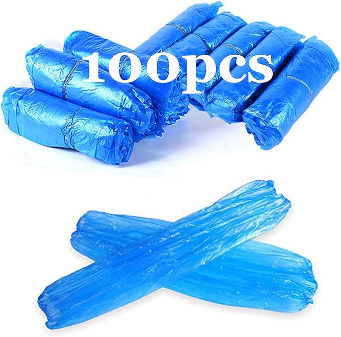 Yzurbu Disposable Arm Sleeves, Plastic Waterproof Oversleeves Protector Covers with Elastic on Cuff