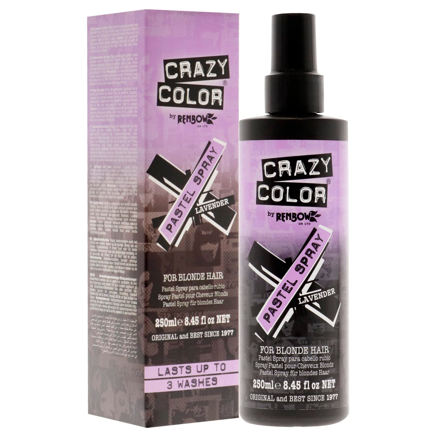 Crazy Color Pastel Hair Spray Lavender 250 ml