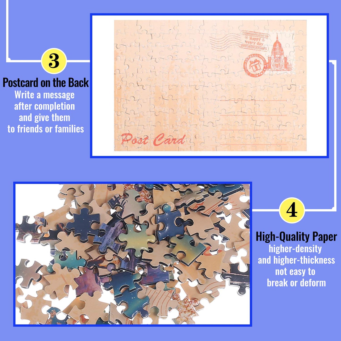 Small Jigsaw Puzzles for Adults 150 Pieces Vintage Candy Cupcake Donut Mini Jigsaw Puzzles Challenging Mini Puzzles Tiny Jigsaw Puzzles 6 x 4 Inches, 3 Pcs,Mini Easel Included