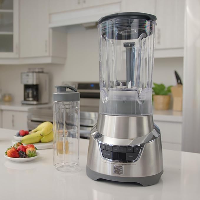 Kenmore Elite Countertop Blender – Electric Mixer for Smoothies, Ice Crush & Pulse Function, Heavy Duty Pitcher, Kitchen Appliance, Dishwasher-Safe Jar
