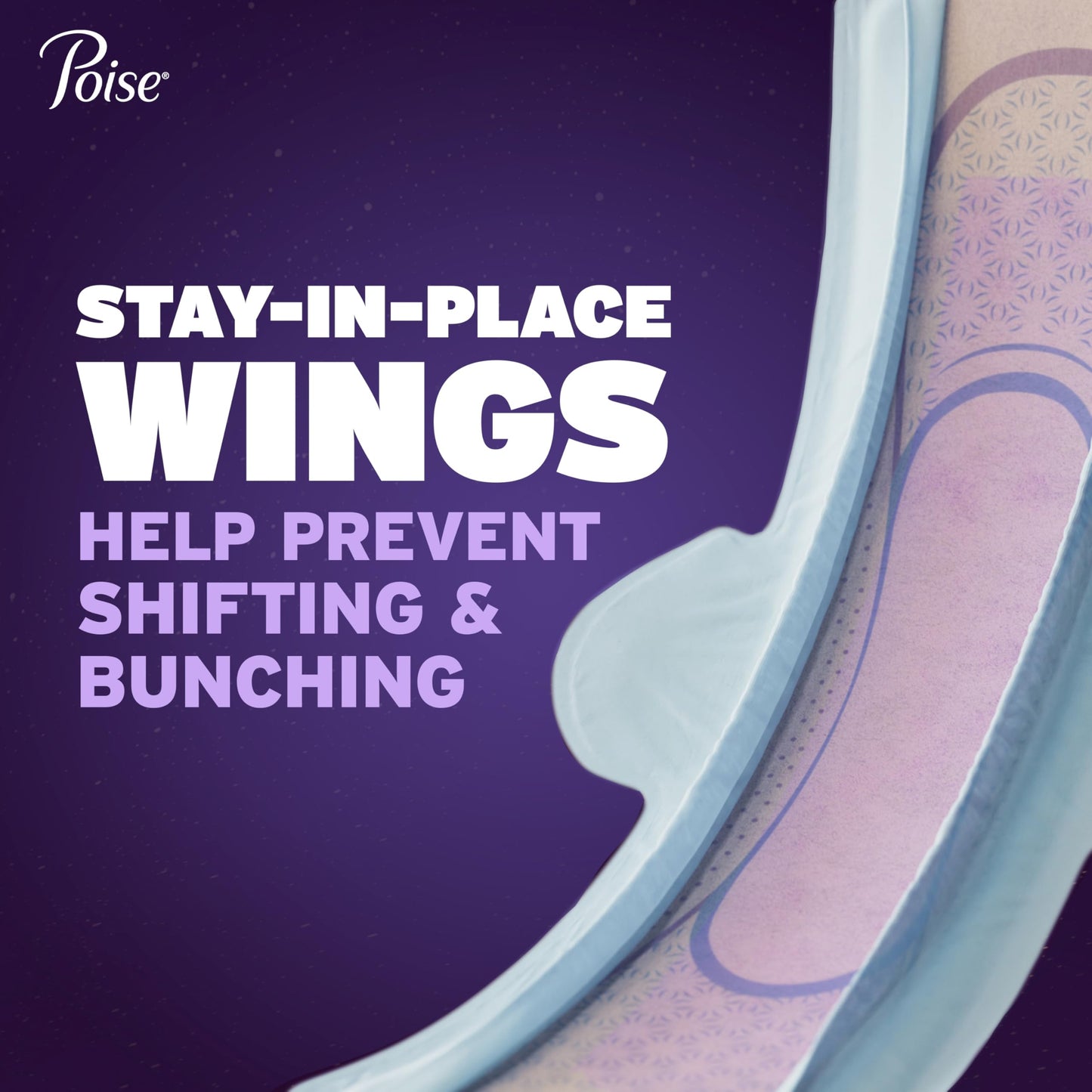 Poise Overnight Ultra Thin Incontinence & Postpartum Pads with Wings for Bladder Leaks, 8 Drop Extra Absorbent, Long Length, 60 Count (3 Packs of 20)