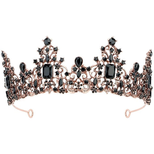 Didder Gothic Black Tiaras and Crowns for Women Princess Crown for Girls Halloween Medieval Renaissance Costume Party Acce...