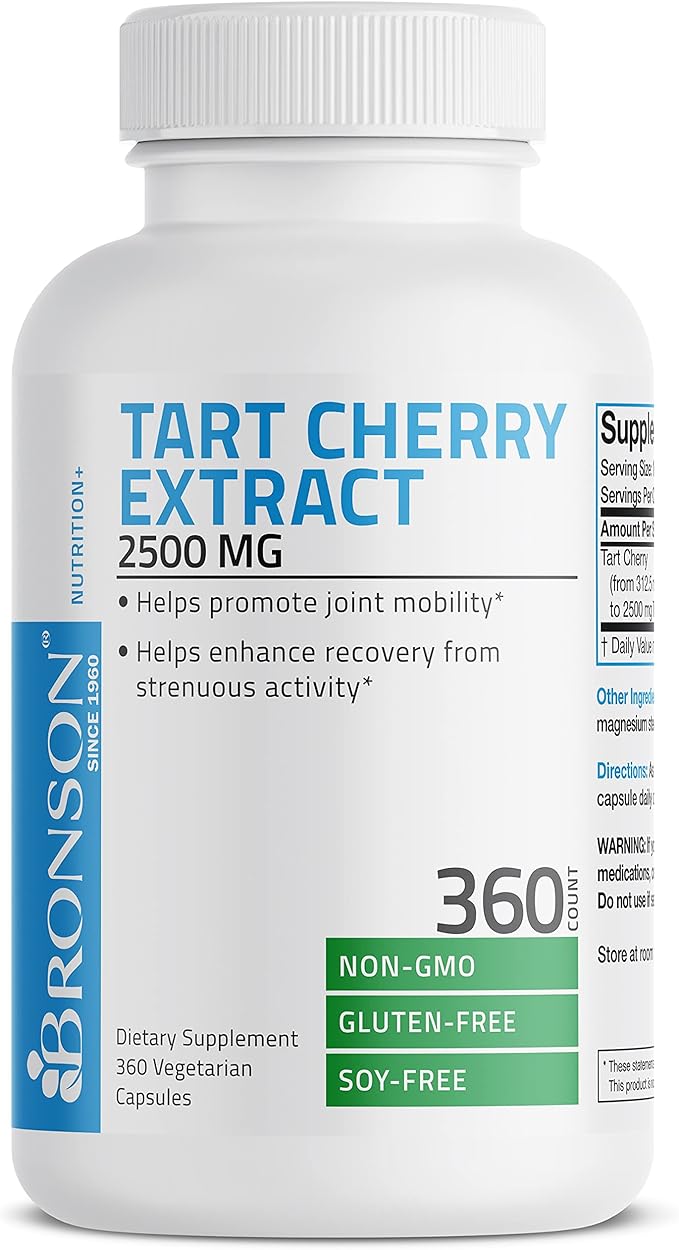 Bronson Tart Cherry Extract 2500 mg Vegetarian Capsules with Antioxidants and Flavonoids Non-GMO, 360 Count