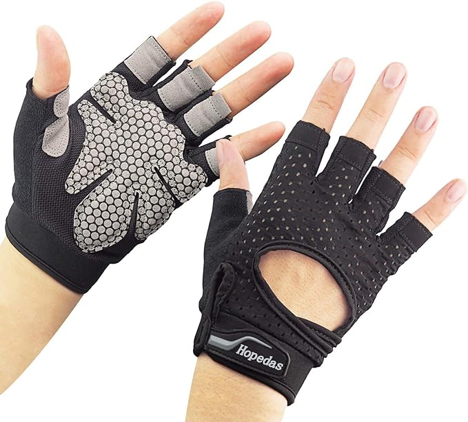 Hopedas Workout Gloves Weight Lifting Gloves Palm Support Protection for Men Women, Exercise Gloves Sports for Training, F...