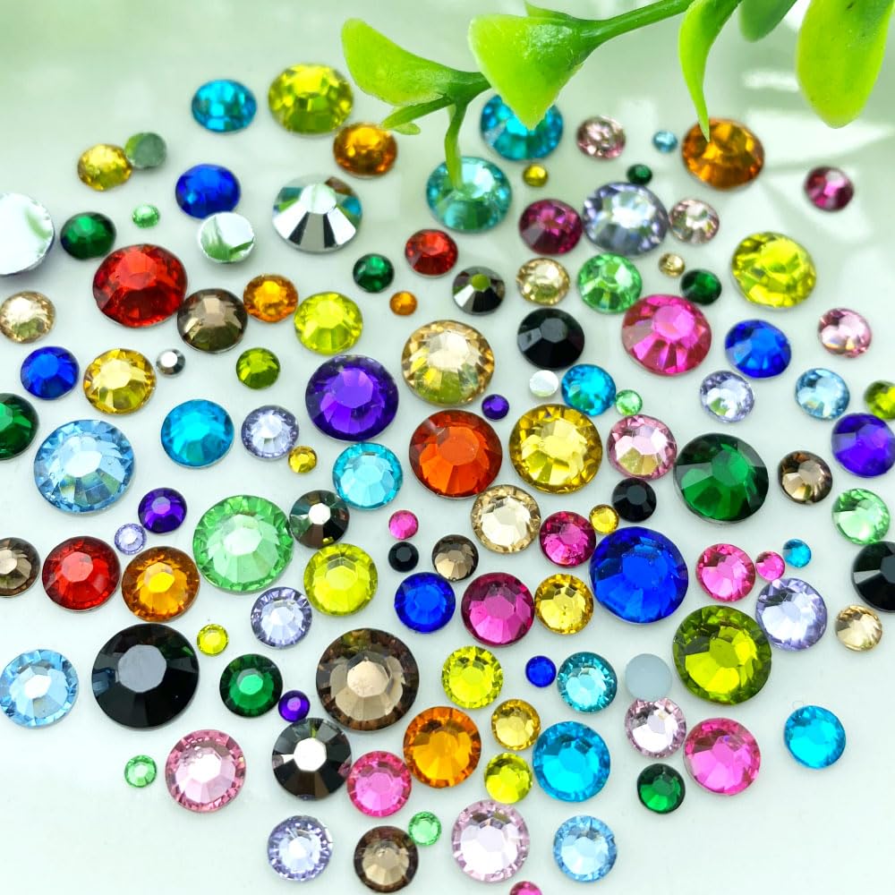 Jmassyang 5000 Pieces 4mm Resin Flatback Rhinestone Round Bling Glitter Rhinestones for Nail Art Mugs Tumblers Bottles Crafts De