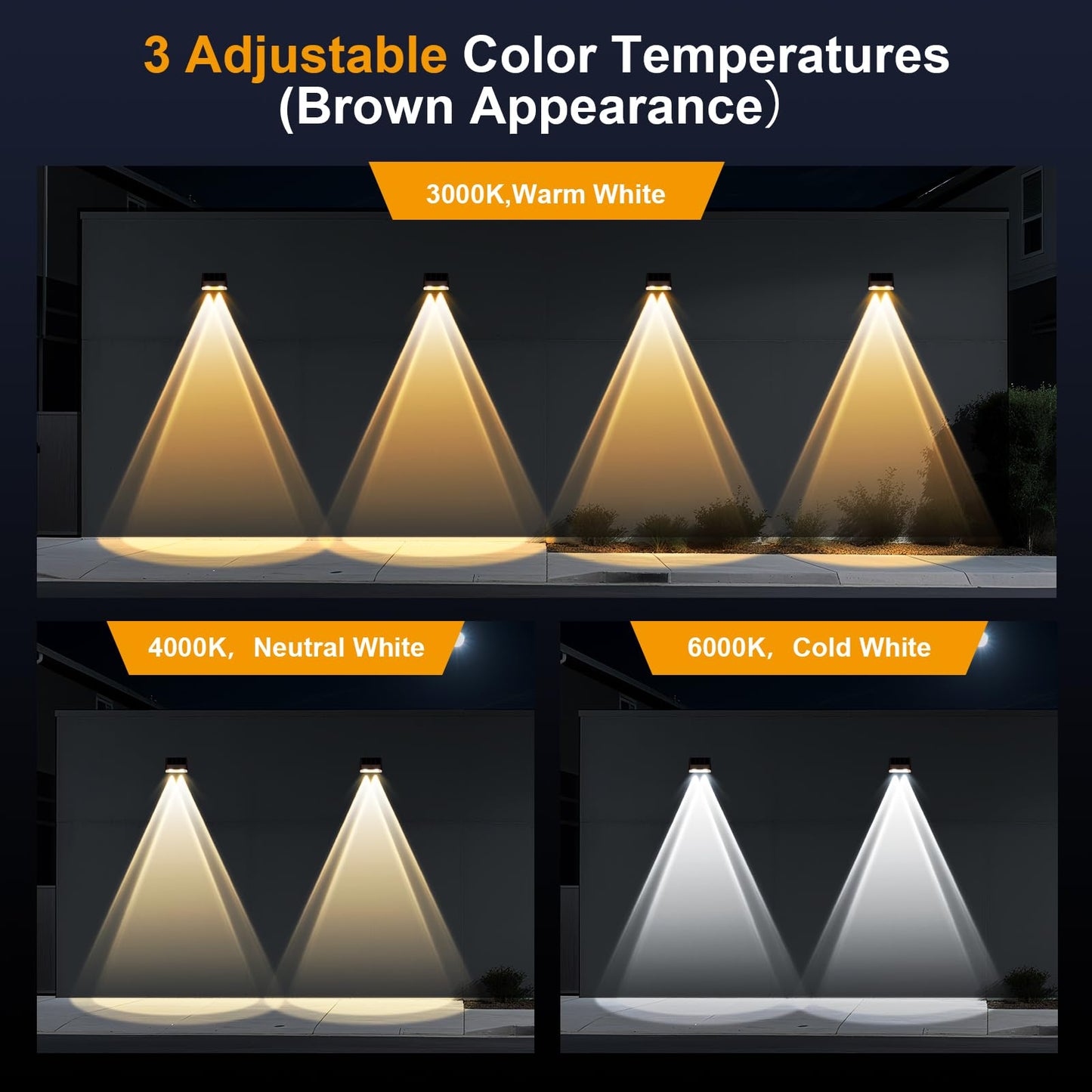 Super Long Lasting Solar Fence Lights Outdoor Deck Lights Waterproof Perfect For Winter And Rainy Days Dusk To Dawn High Brightness Solar Lighting For Wall Step Yard Patio Backyard (8Pack Brown)