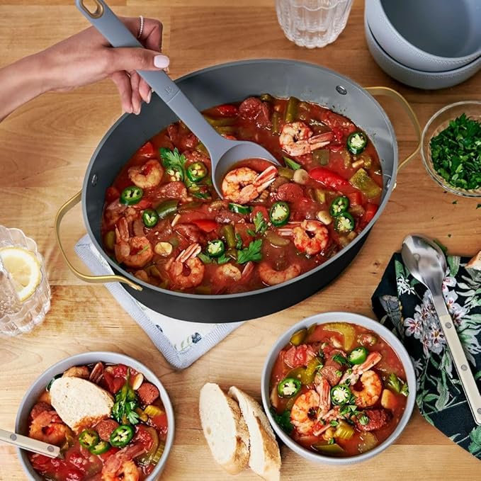Beautiful 10-in-1 6-Qt Programmable Multi-Cooker with Oven-Safe Pot & 7 Presets – Slow Cook, Rice, Steam, Sauté (BLACK SESAME)
