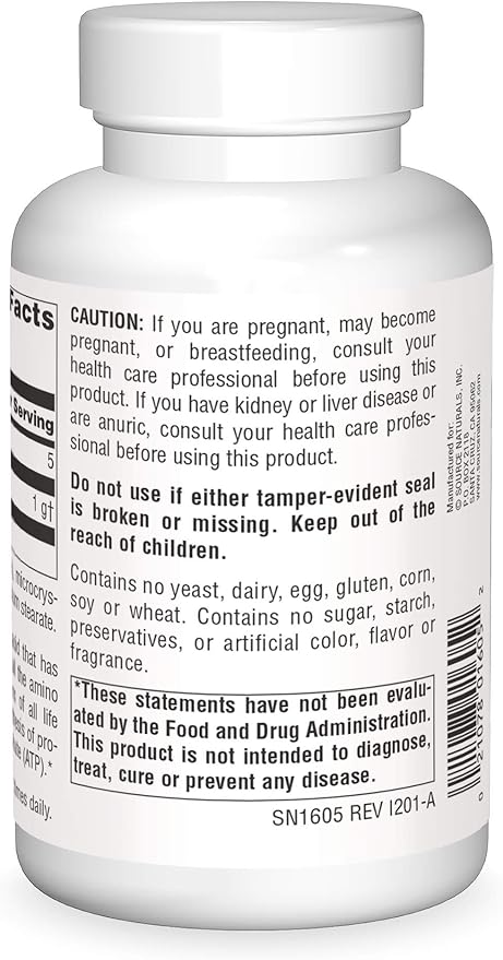 Source Naturals Glycine 500 mg Amino Acid Dietary Supplement - 200 Capsules
