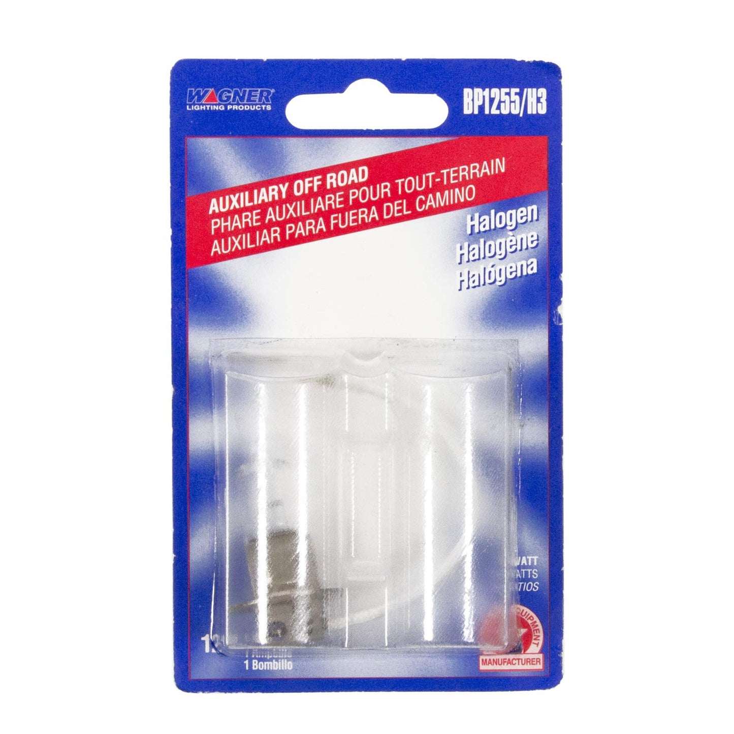 Wagner Multi-Purpose Light Bulb Bp1255/H3, Glass, Assorted Color, 1 Count