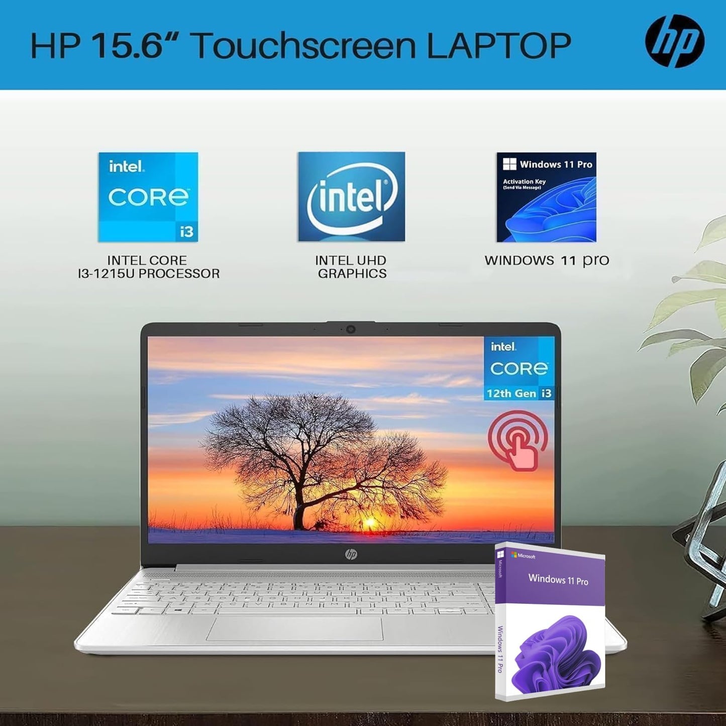 Hp Flagship Laptop For Business And Student - 15.6 Hd Touchscreen, Intel 6-Core I3-1215U Processor, 16Gb Ram, 512Gb Ssd, Windows