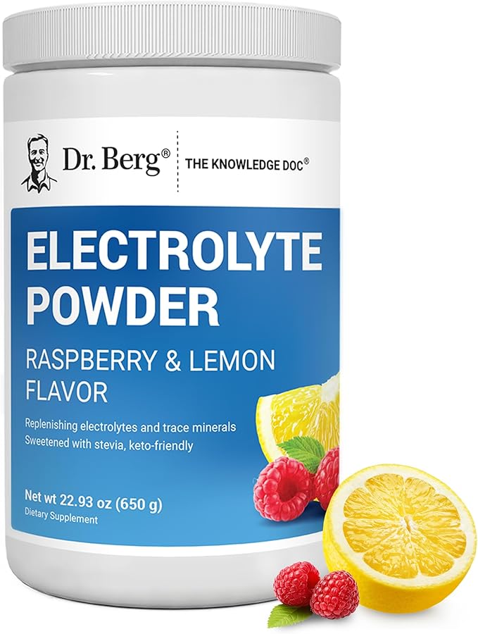 Dr. Berg Zero Sugar Hydration Keto Electrolyte Powder - Enhanced w/ 1000 mg of Potassium & Real Pink Himalayan Salt (NOT T...