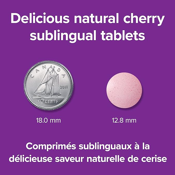 Webber Naturals Vitamin B12 2500 mcg · Cyanocobalamin, Natural Cherry, 60 Tablets