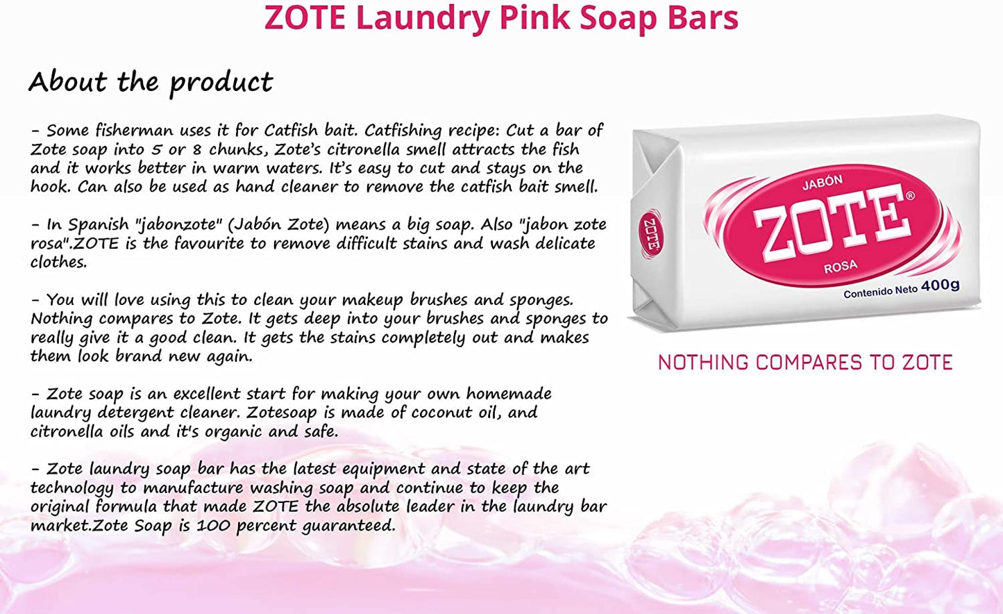 Zote, Pink Soap Laundry, 14.11-Ounce (25 Pack)
