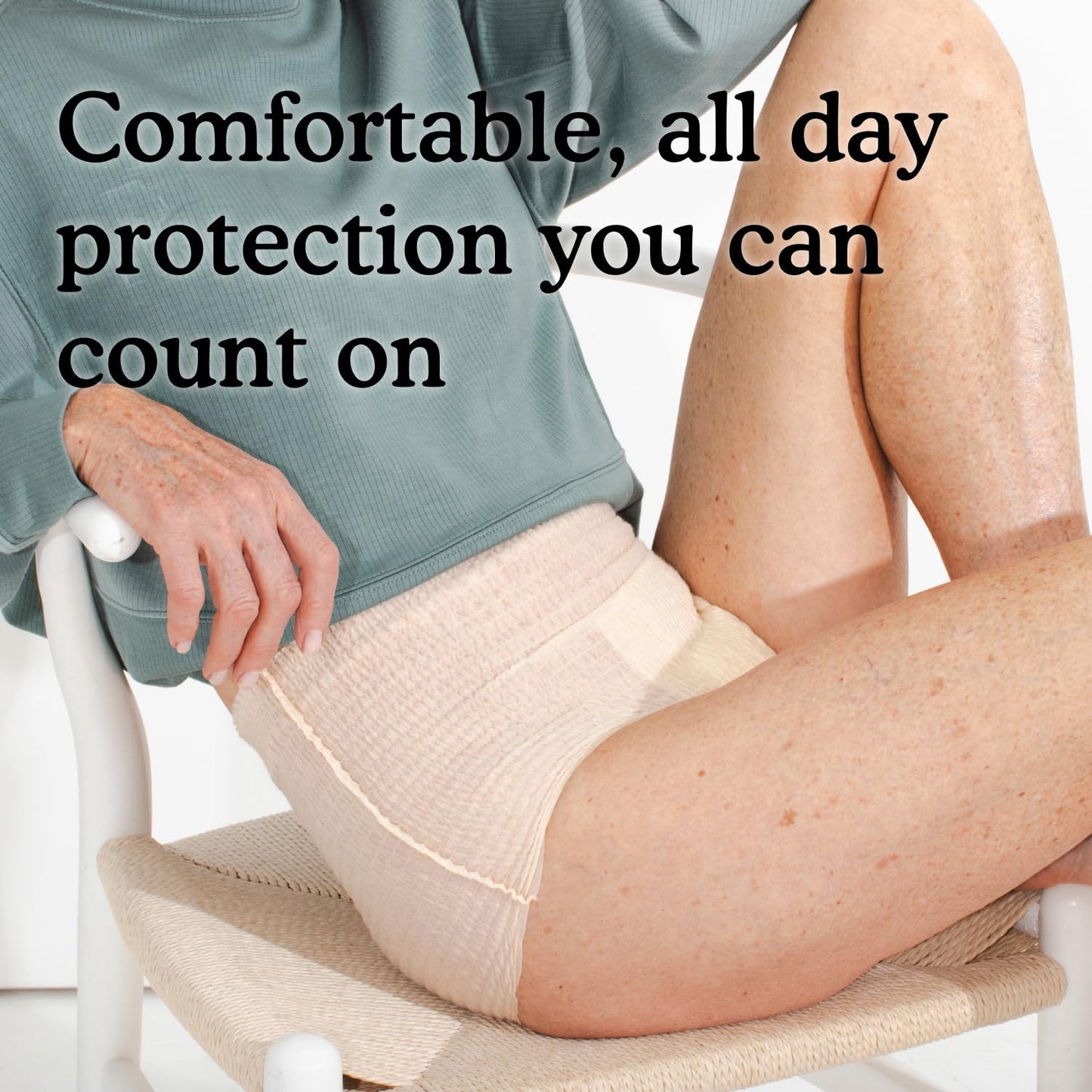 Because Premium Maximum Plus Adult Incontinence and Postpartum Bladder Leak Underwear for Women, Maximum Absorbency, Disposable, Beige, XLarge, 80 Count (4 Packs of 20)