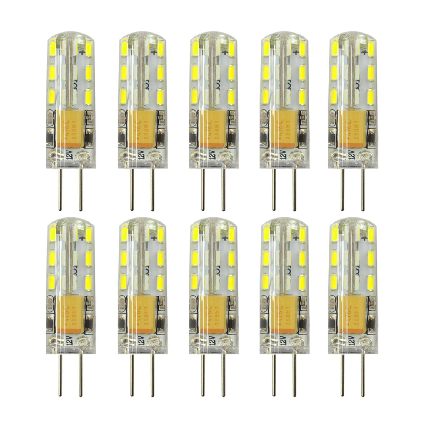 RA RAYHOO G4 LED Bulb 10pcs 1.5W AC/DC 12V Replacement 6000K White