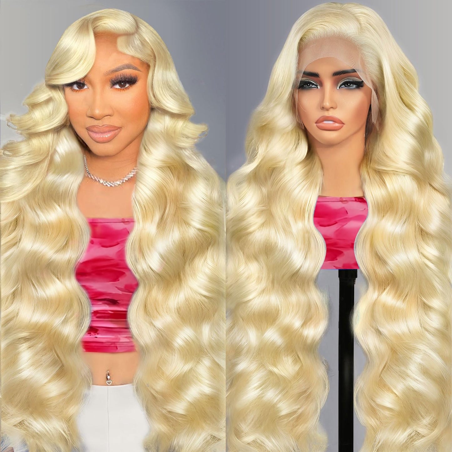 28 Inch Blonde Wig Human Hair 210 Density 613 13x6 Lace Front Wig Human Hair 613 HD Lace Frontal Wig 13x6 Body Wave Lace Front W