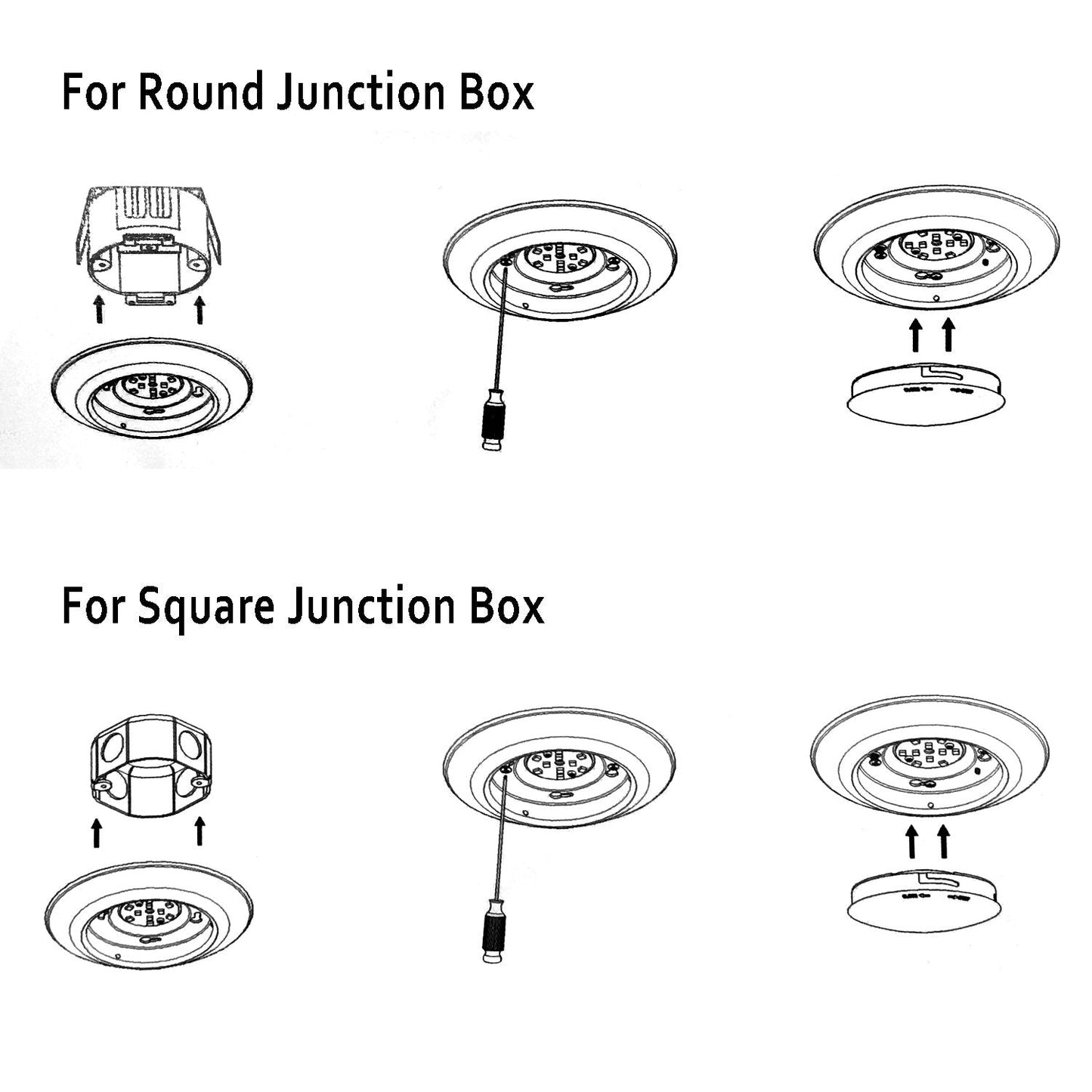 JULLISON 10W LED Recessed & Surface Mount Disk Light, 600 Lumens, 4000K, Dimmable, 20 Pack, White