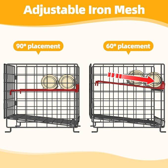 JKsmart Adjustable Can Rack Organizer, Stackable Can Storage for Kitchen Pantry Cabinet, 2-Tier Can Holders for Food, Multifunctional Can Dispenser for Snacks Soda-3 Pack