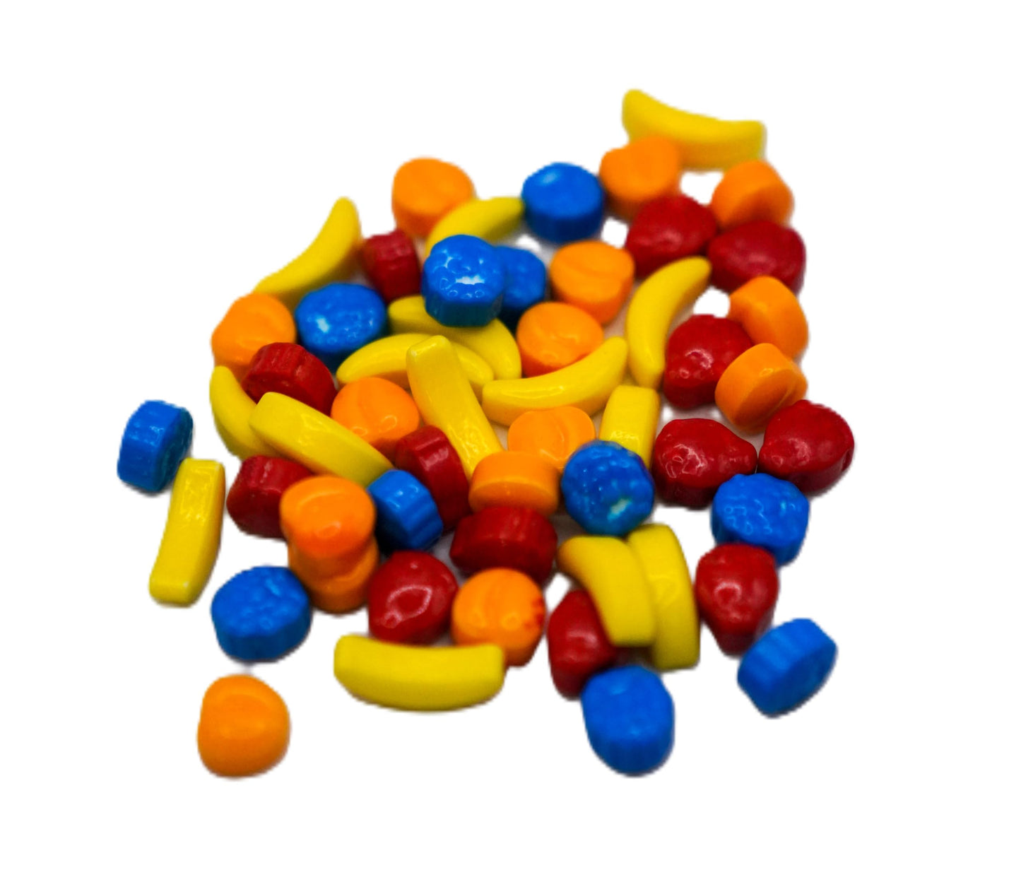 Fruit Shaped Candy - 1 lb of Fresh Hard Sweet Banana Strawberry Peach Blueberry Vending Machine Candy