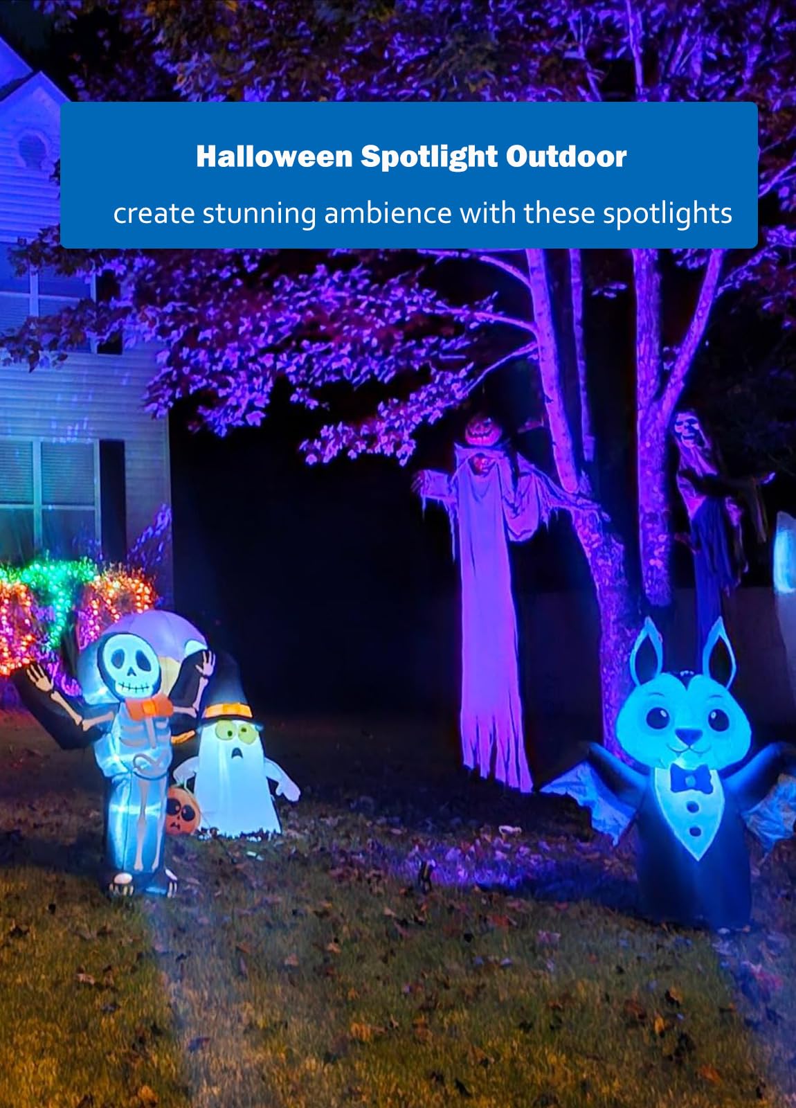 Beelinks 12W Rgbw Led Spot Lights - 4 Pack Outdoor Landscape Lighting, Ip65 Waterproof, Remote Control, Rgb & Warm White