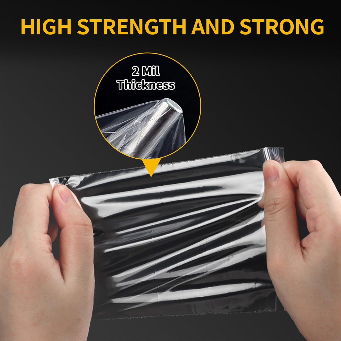 Small Plastic Bags, 300 PCS Mini Baggies 3 Assorted Sizes 2x2 2x3 3x4 Inch. Mini Jewelry Baggies Reclosable, Clear Zip Bags (Small)