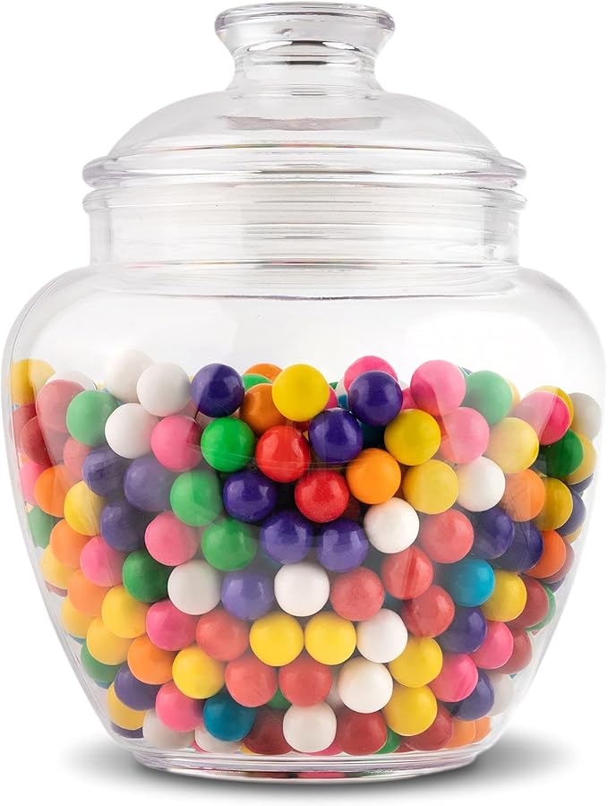 Modern Innovations 80-Ounce Candy & Cookie Jar with Lid, Premium Acrylic Clear Apothecary Jar, Wedding & Home Décor Centerpiece, Cookie, Candy, Decorative Kitchen Storage Jar, Bathroom Organization