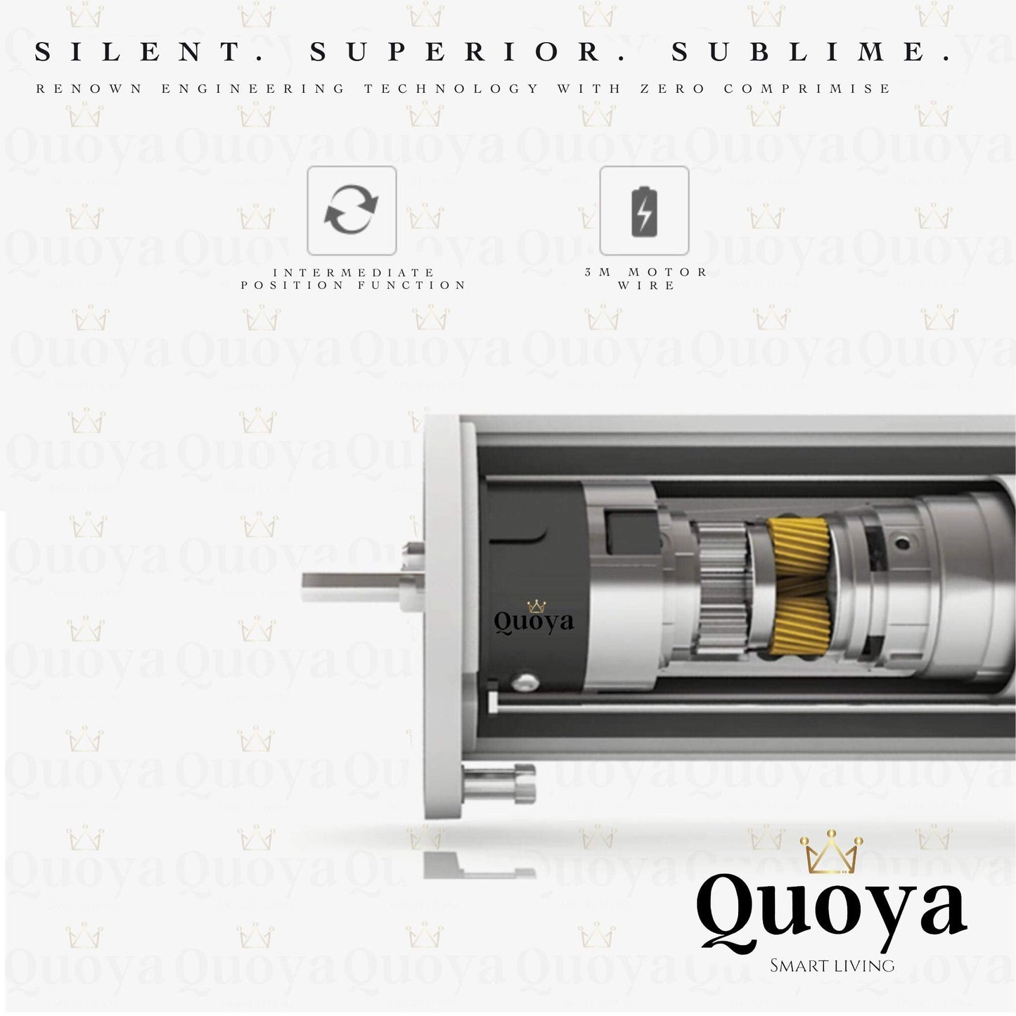 Quoya Ql500 Smart Curtains System, Electric Curtain Track With Automated Rail?Motorized And Adjustable Tracks/Rod/Pole ?Motor Co