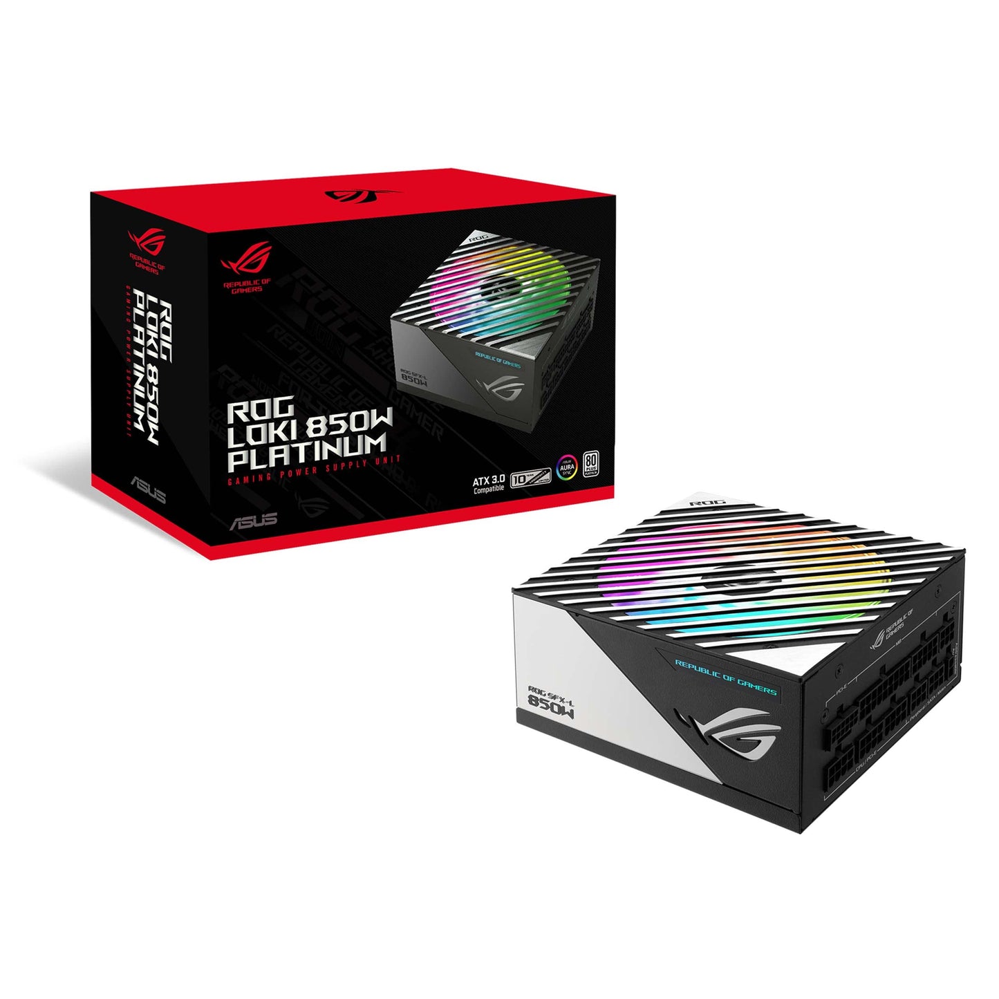 Asus Rog Loki Sfx-L 850W Platinum (Fully Modular Power Supply, 80+ Platinum, Lambda A Certified, 120Mm Pwm Argb Fan, Aura Sync,