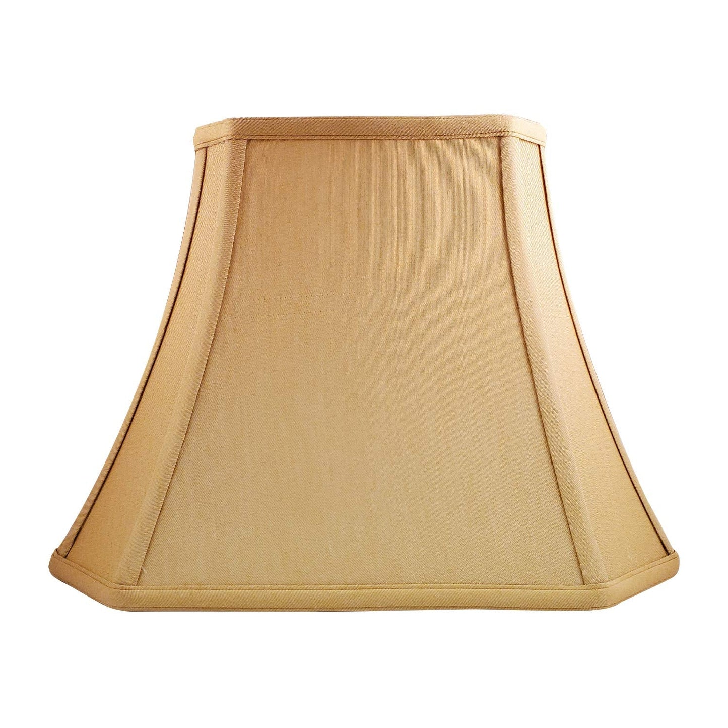 Royal Designs, Inc. Rectangle Cut Corner Lamp Shade, 9 x 16 x 12.25, Faux Silk, Antique Gold, Model BSO-710-16AGL, 2-Pack