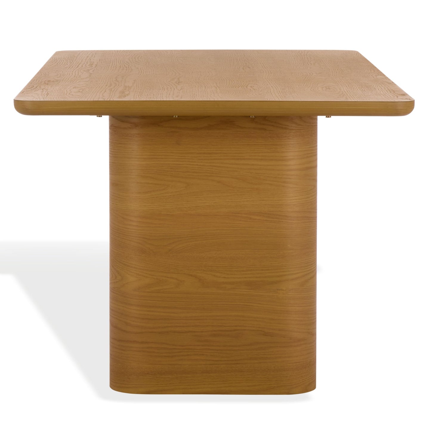 SAFAVIEH Home Collection - Howard Natural Oak Wood Dining Table, Modern Rectangle Pedestal Base, Contemporary Design (SFV7250A)