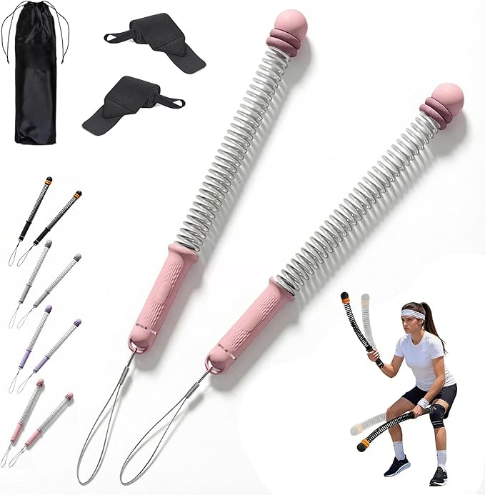 Cordless Battle Ropes for Home Gym with Wristband,Upgraded Adjustable Weighted Ropeless Battle Ropes for Working Out,for H...