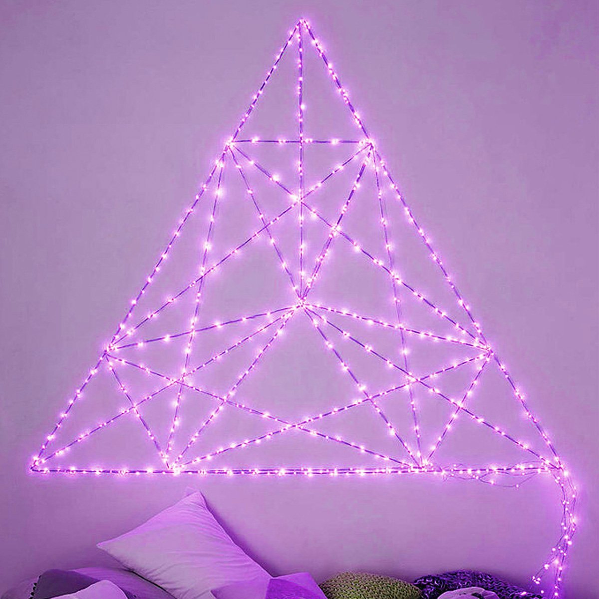 LIIDA LED String Lights 10-Pack, 6.6FT Purple Moon Lights, 20 LED Micro Lights on Silver Copper Wire, Batteries Included