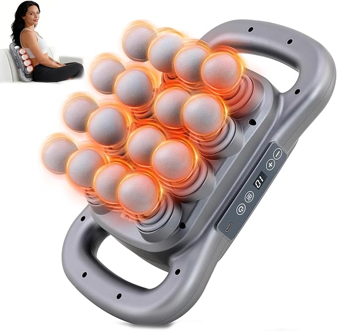 Novotechcal 16-Head Massage Gun Set, Deep Tissue Percussion Massager with 9 Modes and 9 Adjustable Intensities, Quiet Musc...